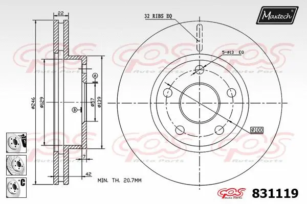 Repair Kit, brake caliper (70200860)