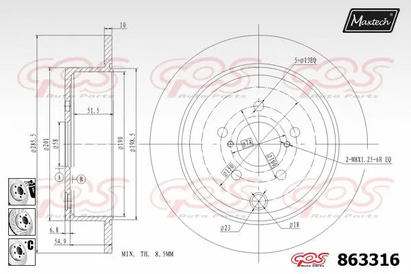 Brake Caliper (6258001)