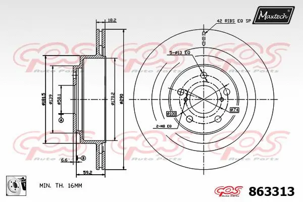 Piston, brake caliper (72960053)