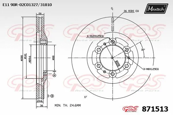 Piston, brake caliper (72945013)