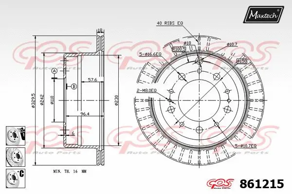 Seal, brake caliper piston (70180139)