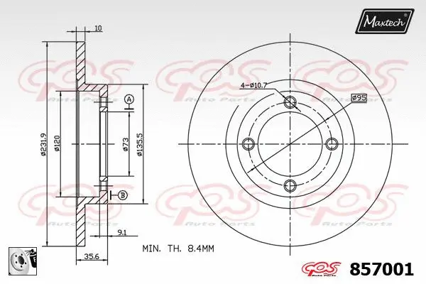 Piston, brake caliper (72943030)