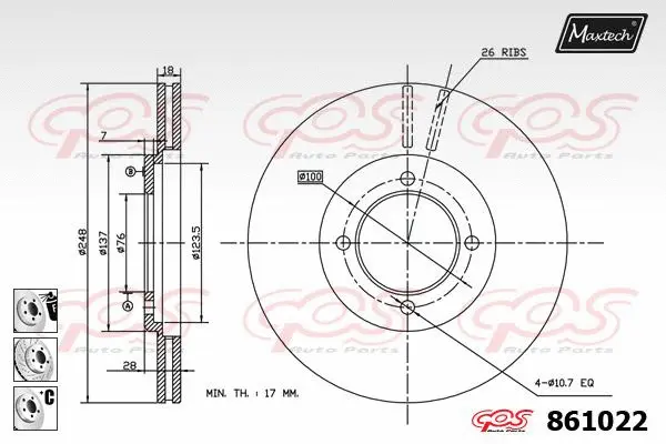 Guide Sleeve Kit, brake caliper (70160064)