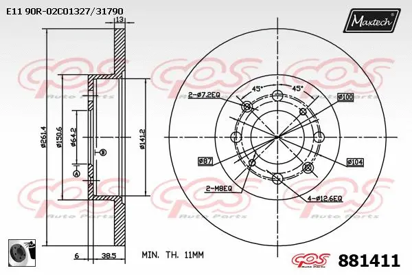 Brake Disc (877208)