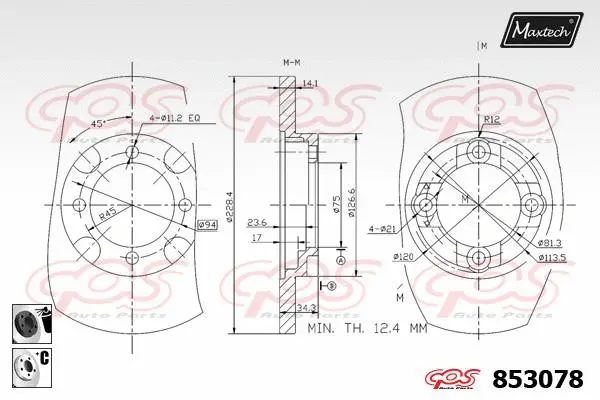 Piston, brake caliper (72957007)