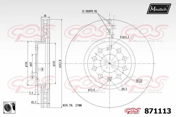 Guide Bolt, brake caliper (71810102)