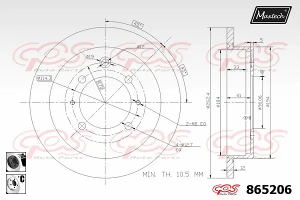 Piston, brake caliper (72944012)