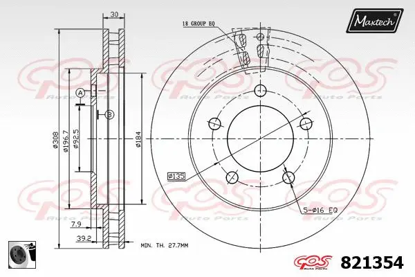 Seal, brake caliper piston (70180292)