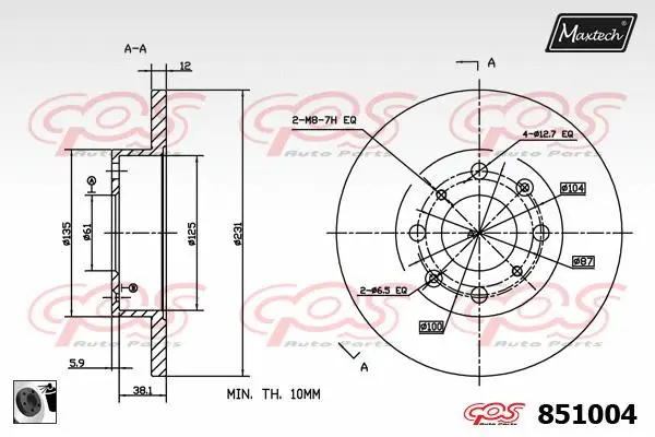Seal, brake caliper piston (70180046)