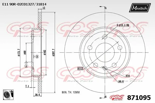 Piston, brake caliper (72957032)