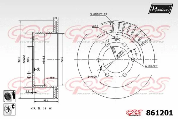 Guide Sleeve Kit, brake caliper (70160116)