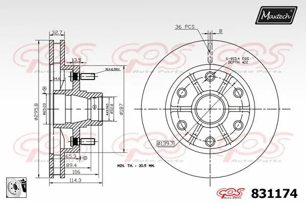 Control Element, parking brake caliper (72718032)