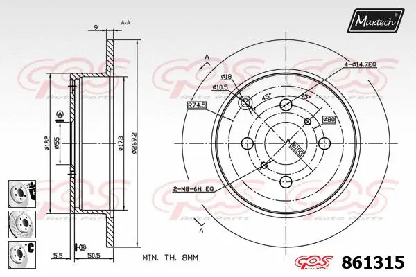 Seal, brake caliper piston (70180377)