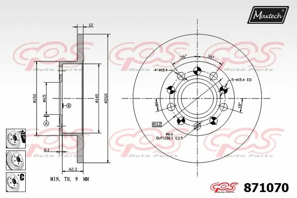 Piston, brake caliper (72952006)