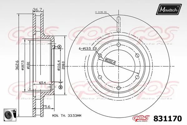 Seal, brake caliper piston (70180333)
