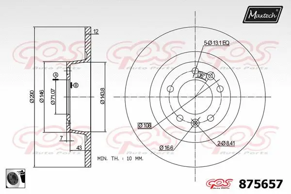 Piston, brake caliper (72944016)