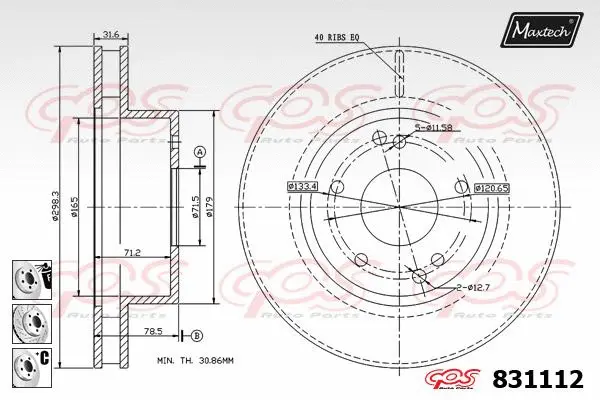 Repair Kit, brake caliper (70200484)