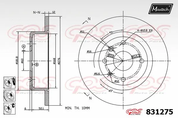 Seal, brake caliper piston (70180341)