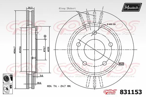 Piston, brake caliper (72948046)