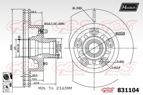 Repair Kit, brake caliper (70200483)