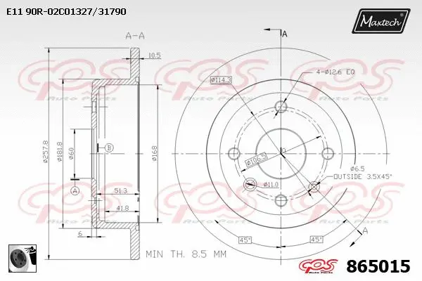 Seal, brake caliper piston (70180236)