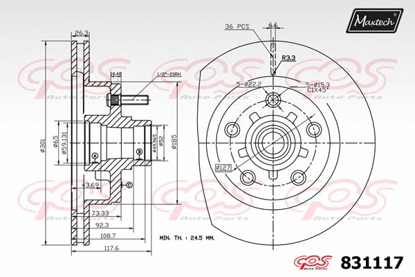 Repair Kit, brake caliper (70200418)