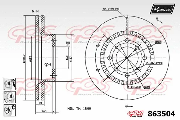 Piston, brake caliper (72960029)