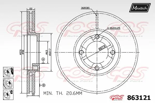 Piston, brake caliper (72946002)