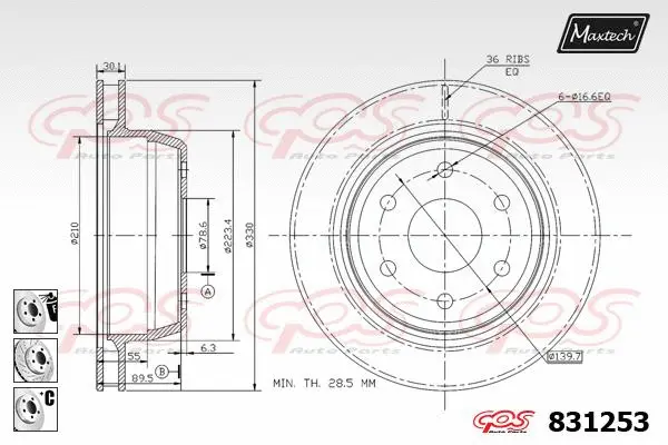 Piston, brake caliper (72954083)
