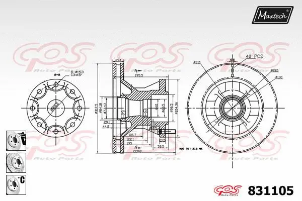 Repair Kit, brake caliper (70200315)