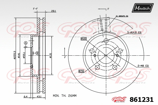 Piston, brake caliper (72940026)