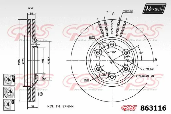 Seal, brake caliper piston (70180149)