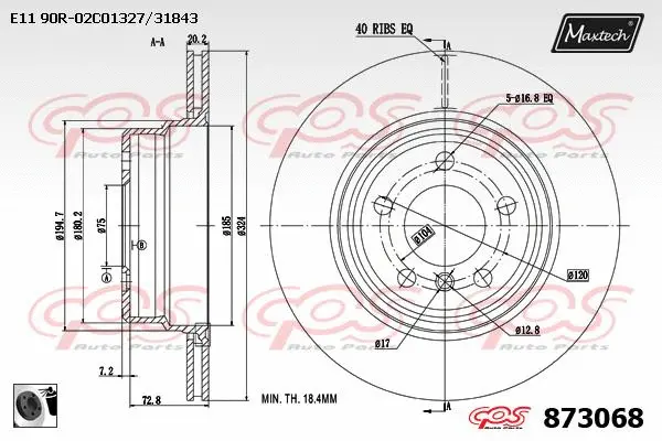 Guide Bolt, brake caliper (71810182)