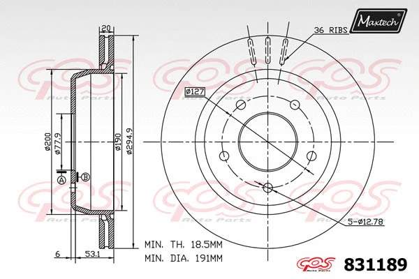 Guide Bolt, brake caliper (71810057)
