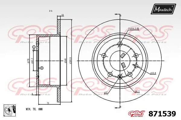 Seal, brake caliper piston (70180305)