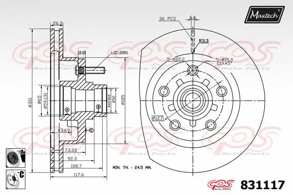 Repair Kit, brake caliper (70200362)