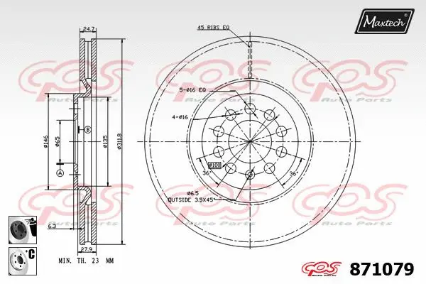 Guide Bolt, brake caliper (71810045)
