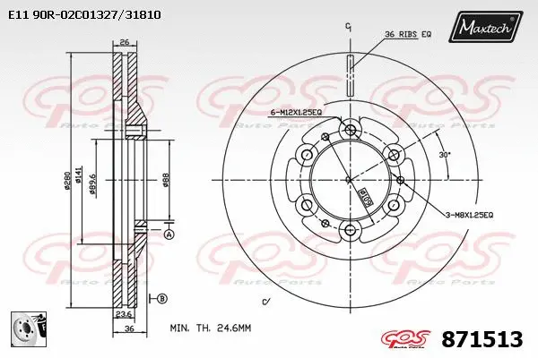 Piston, brake caliper (72954080)