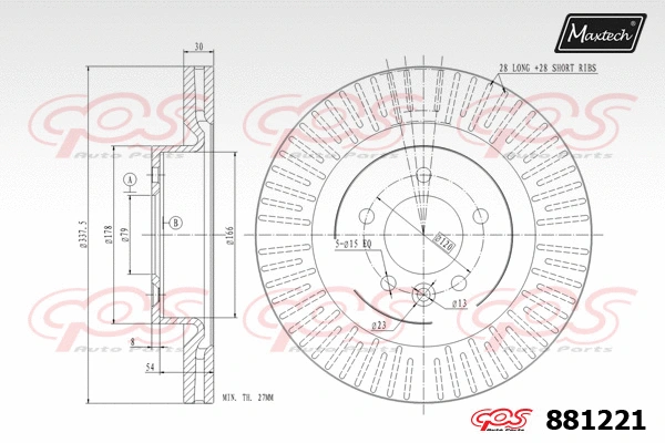 Piston, brake caliper (72948024)