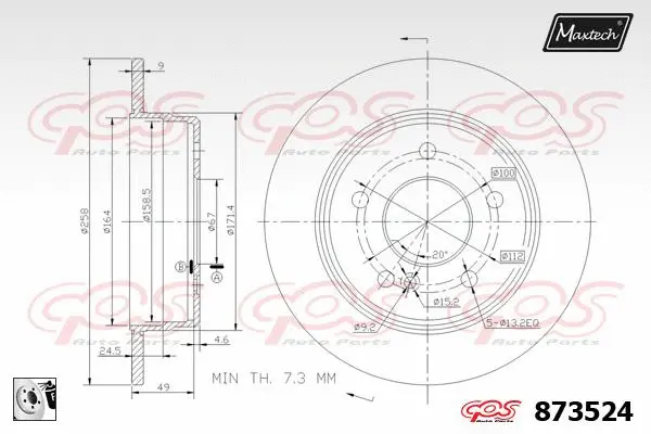 Seal, brake caliper piston (70180016)