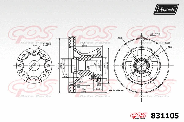 Repair Kit, brake caliper (70200827)