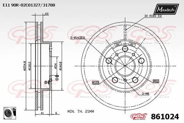 Piston, brake caliper (72928004)