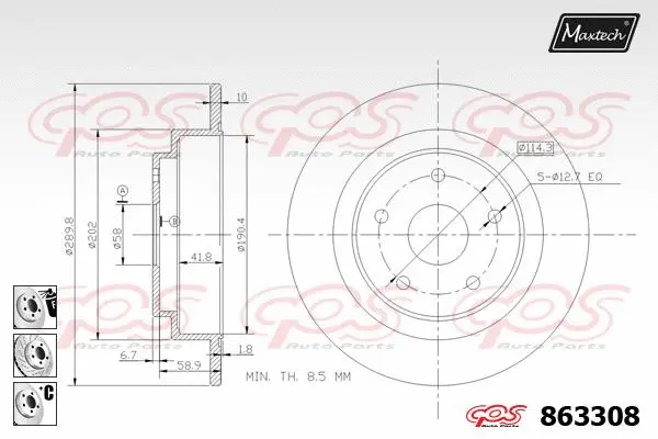 Seal, brake caliper piston (70180439)