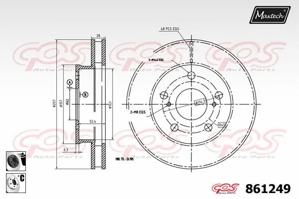 Guide Sleeve Kit, brake caliper (70160053)