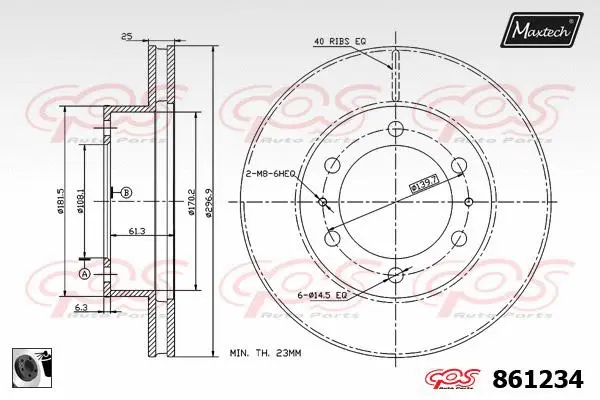 Piston, brake caliper (72951030)