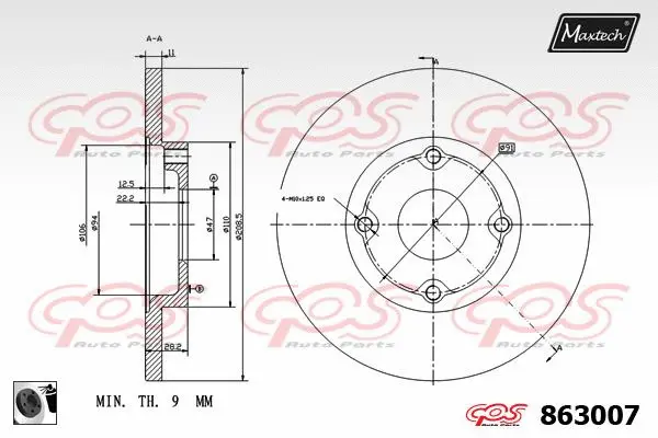 Piston, brake caliper (72957049)