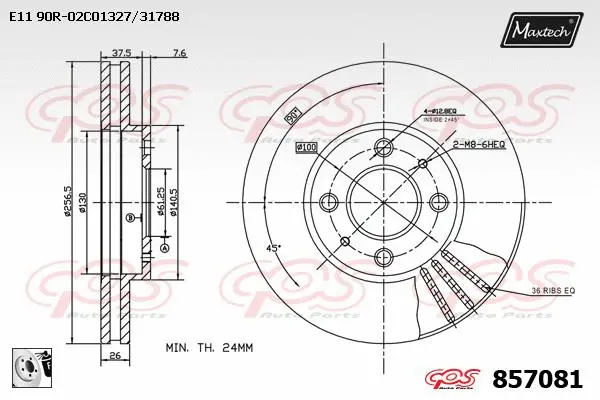Seal, brake caliper piston (70180300)
