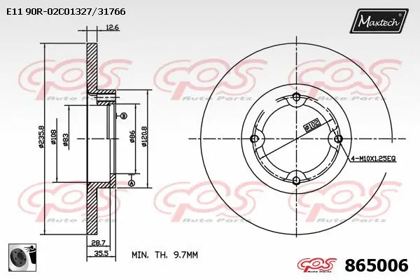 Seal, brake caliper piston (70180245)