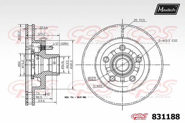 Guide Bolt, brake caliper (71810145)