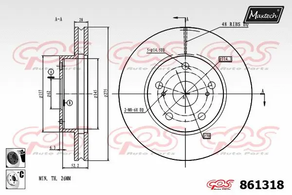 Guide Sleeve Kit, brake caliper (70160043)